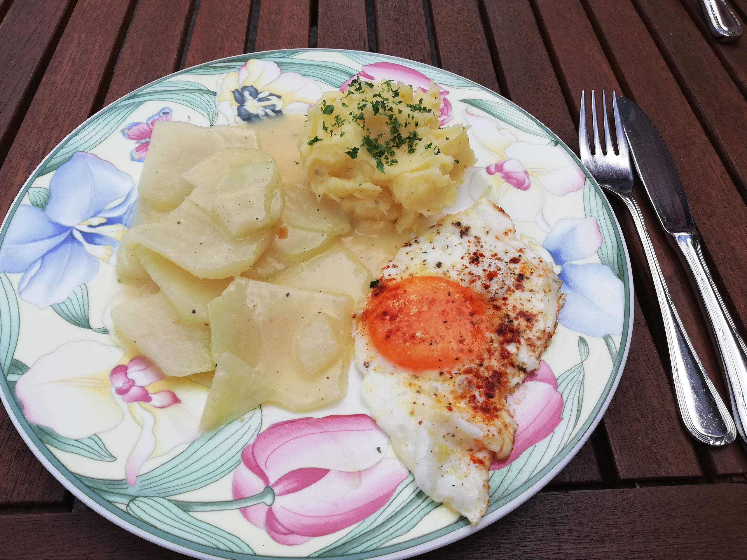 Kohlrabi mit Kartoffelpüree und Spiegelei Vegetarisch – Christines Foodblog
