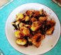 Fried gnocchi with mushrooms Vegan
