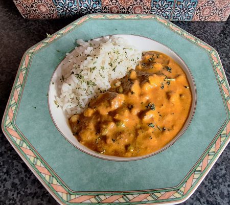 Indisches Curry mit Kichererbsen Vegan