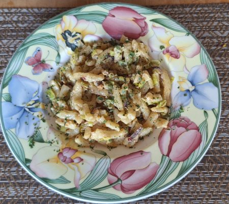 Spätzle Lauch Pfanne Vegan
